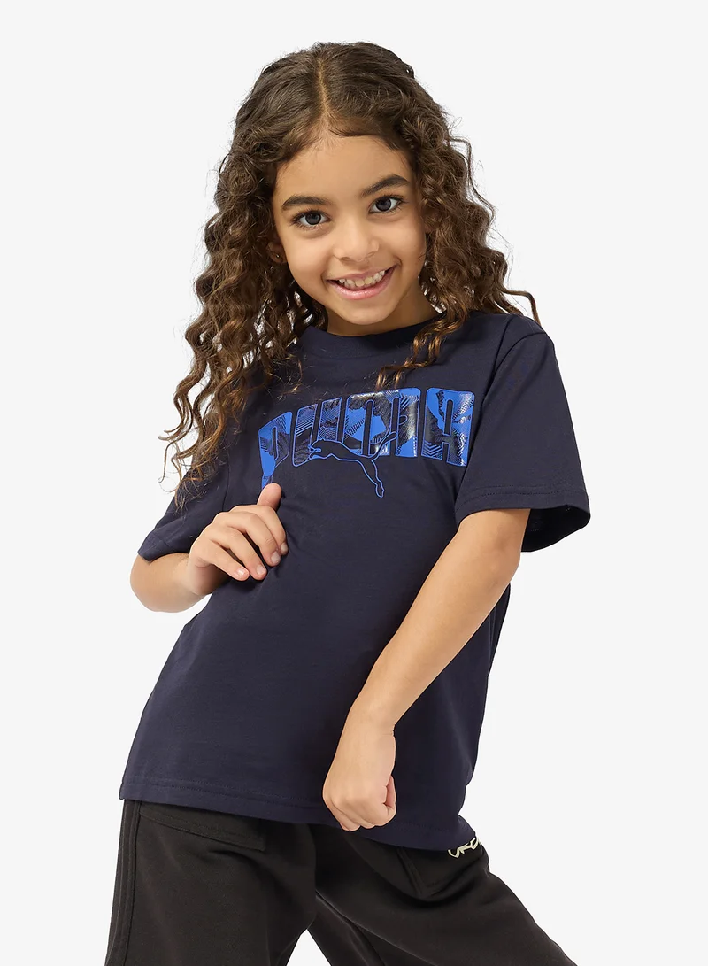 بوما تيشيرت قصة مختبر الشعار الأساسي للشباب